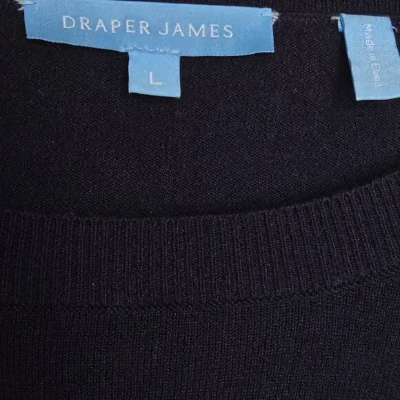 Draper James "Reese Witherspoon" Heart Striped Dark Blue Sweater Large - Picture 5 of 8